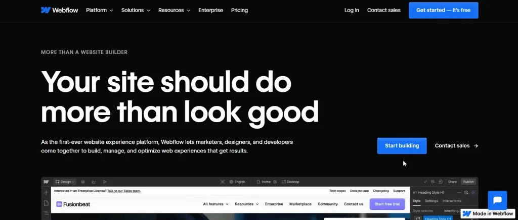 no-code website design