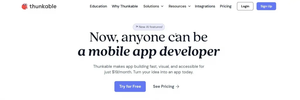 no-code mobile app