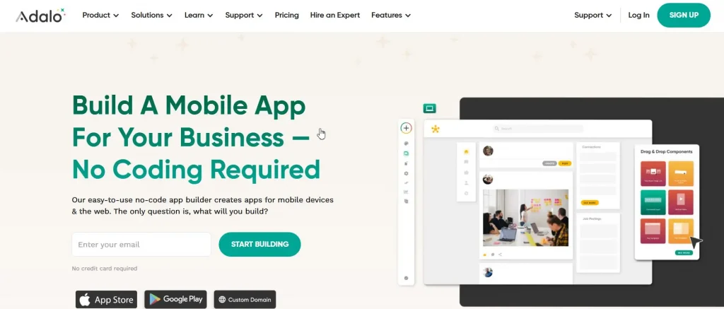 no-code mobile app